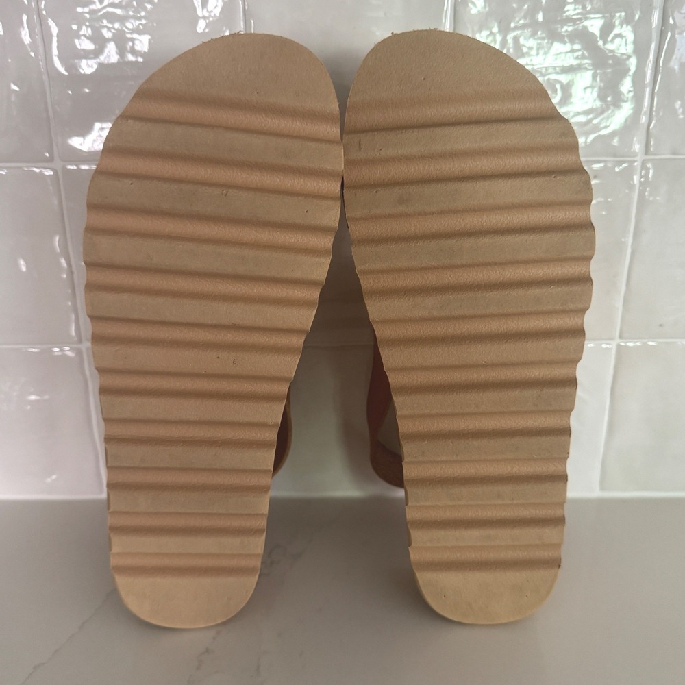 Reef Vista Hi Buckle Sandals Women 8.5 Natural Tan Platform Tortoise Comfort - Picture 7 of 7